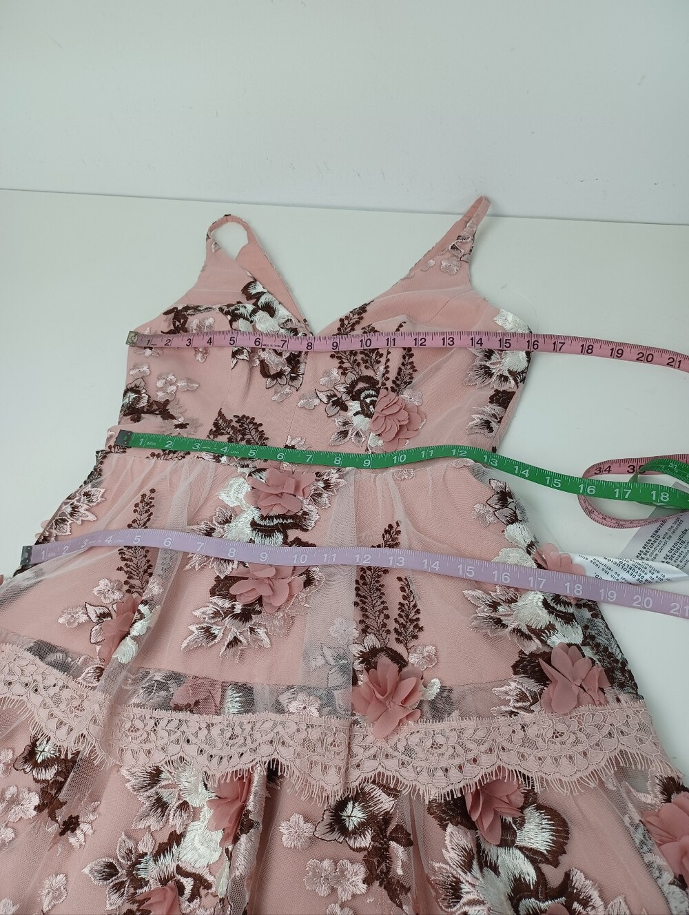 Dress The Population Nellie Floral Embroidered Dress Size S Wedding Guest V Neck - Picture 6 of 14